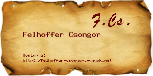 Felhoffer Csongor névjegykártya